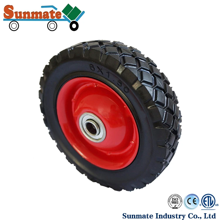 7 Inch Semi Pneumatic Tire Wheelbarrow Rubber Wheels