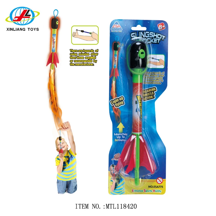 Amazon New Outdoor EVA Foam Rocket Launcher For Kids Rocket Toys For Child pedal model rocke