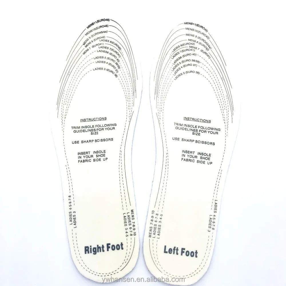 HS-Wholesale ultra soft & comfortable fits all unisex printing floral cotton & latex shoe insole