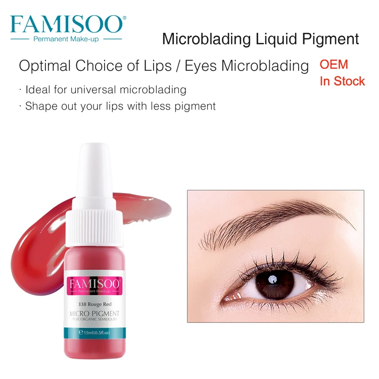 
15ml Non Toxic Eyebrow Fast Coloring Organic Permanent Make Up Pigment microblading ink 