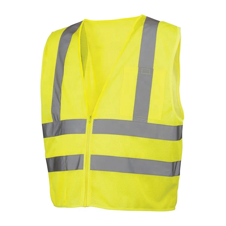 yellow high visibility construction station reflective safety vest work security vest yellow green custom