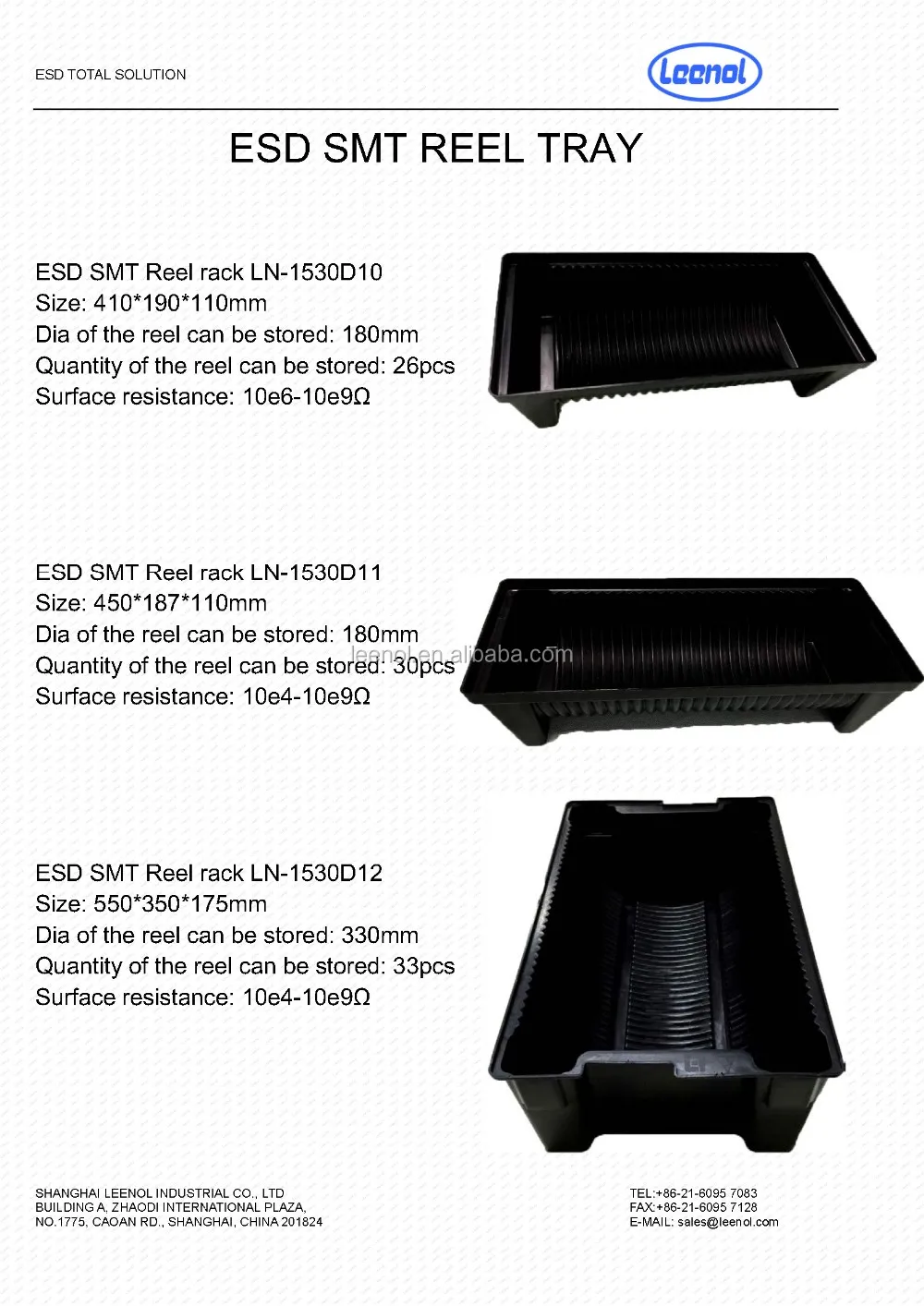 LN-1503D10 оптовая продажа ESD коробка пластиковая катушка коробка