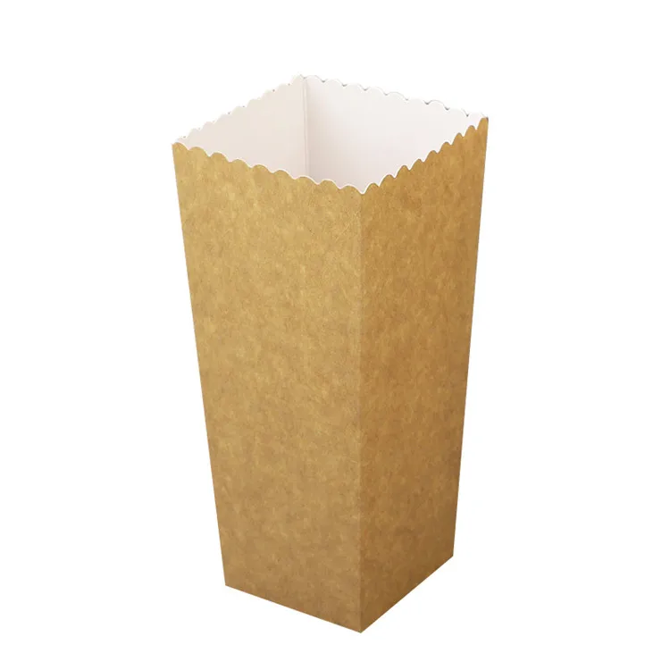 China factory food packing box high grade recycled popcorn packaging hardcover custom print popcorn box wholesale