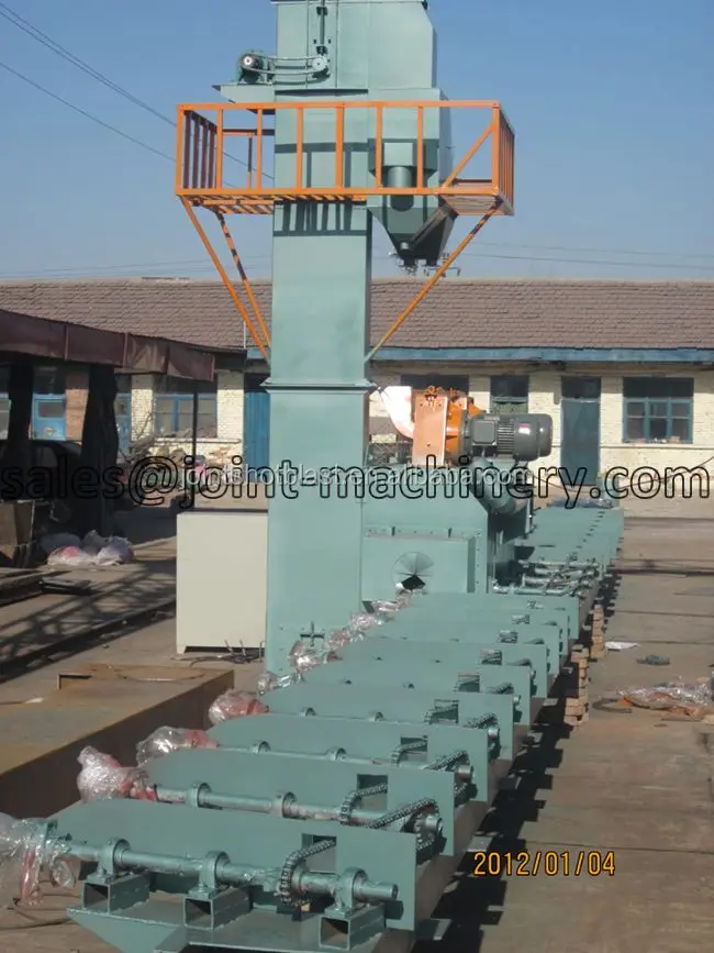 
qgw720 steel pipe sand blasting and painting equipment 