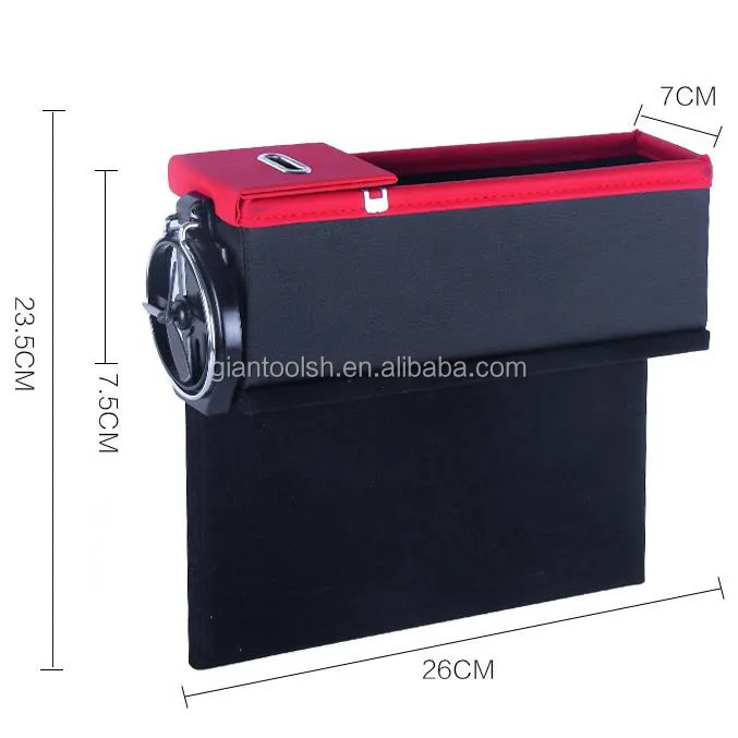 car seat crevice storage box Car Seat Crevice Gap Catcher Organizer Box with Coin Organizer Collect and Cup Holder Dropship