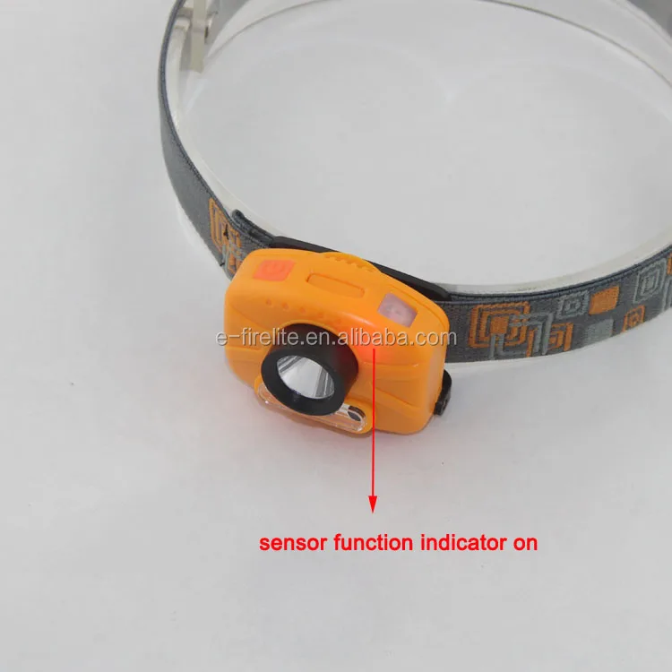 
high lumens 3W LED Sensor fishing induction headlamp with 2 red LED 