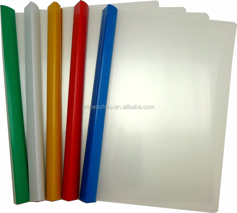 Top sale cheap custom plastic PP PVC sliding bar folder certificate file report cover