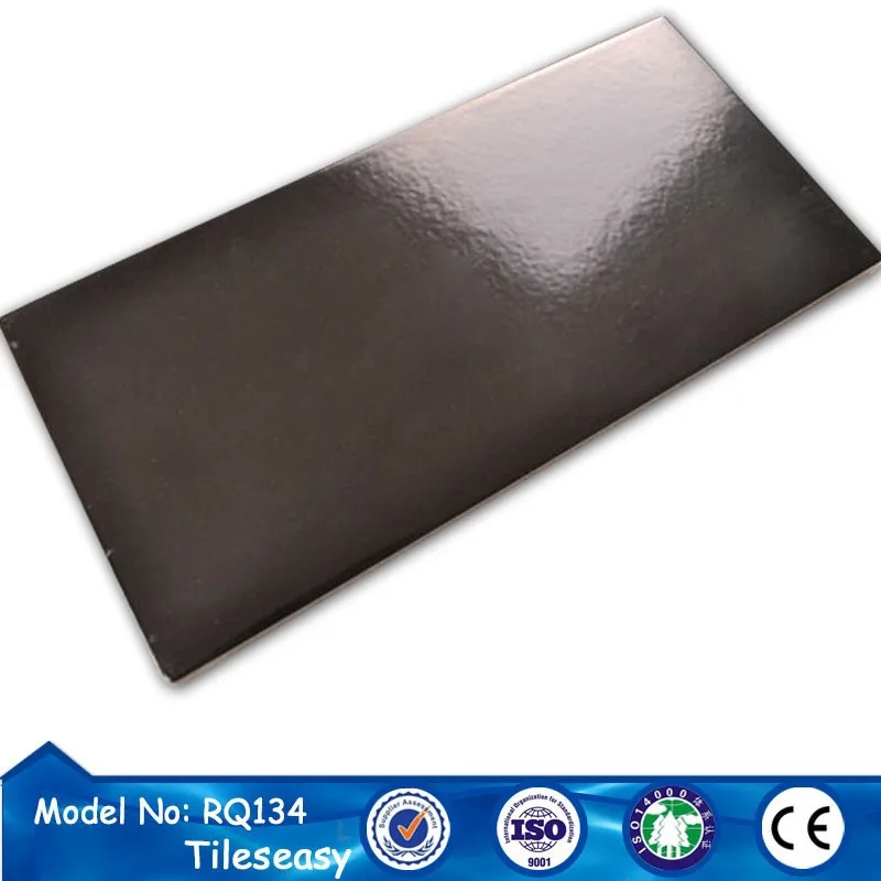 glossy black ceramic glazed outdoor swimming pool floor tiles for sale