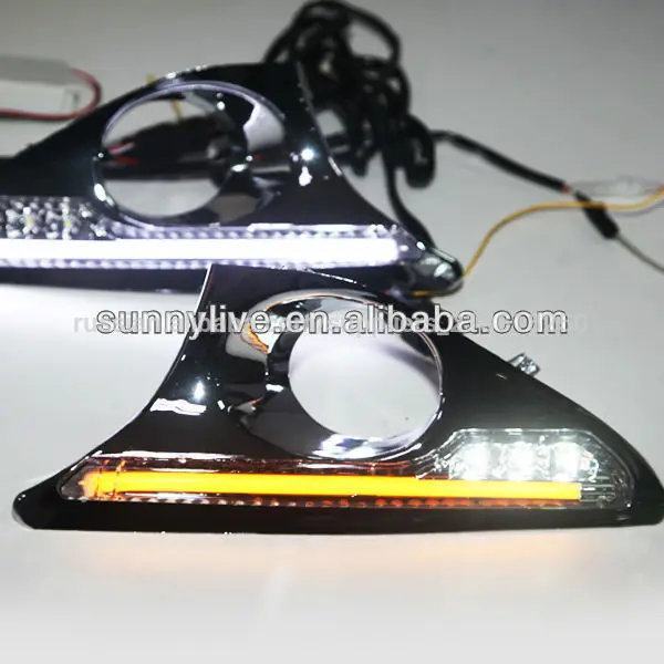 2012-2013 год camry v50 3 шт светодиодные дневные ходовые свет противотуманных фар с свою очередь света v7