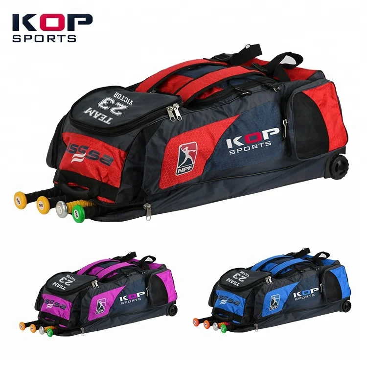 
2021 KOP SPORTS Ultimate Customized Waterproof Wheeled Baseball Bag With Shoe Compartment 