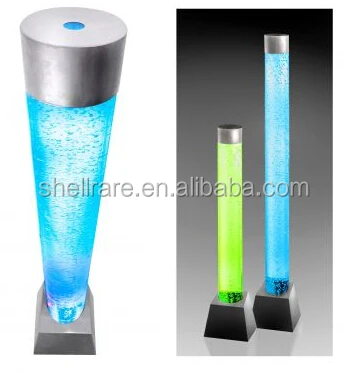 Floor standing acrylic water bubble column lamp with multi colors led light for wedding column