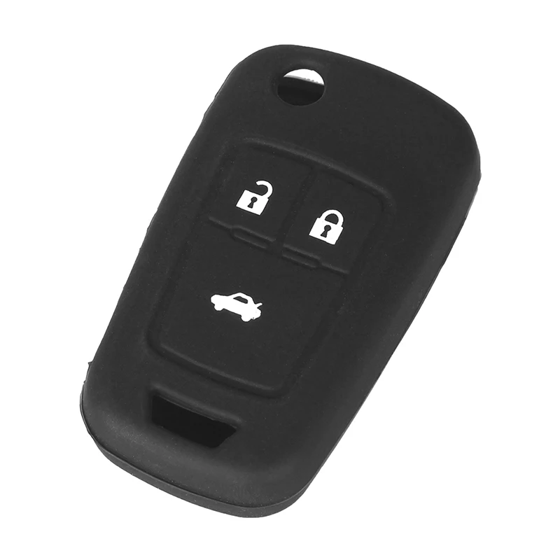 KEYYOU Silicone Car Key Cover 3 Button for Chevrolet Cruze 2009-2014 Sedan Hatchback Accessories Car Key Cover Case