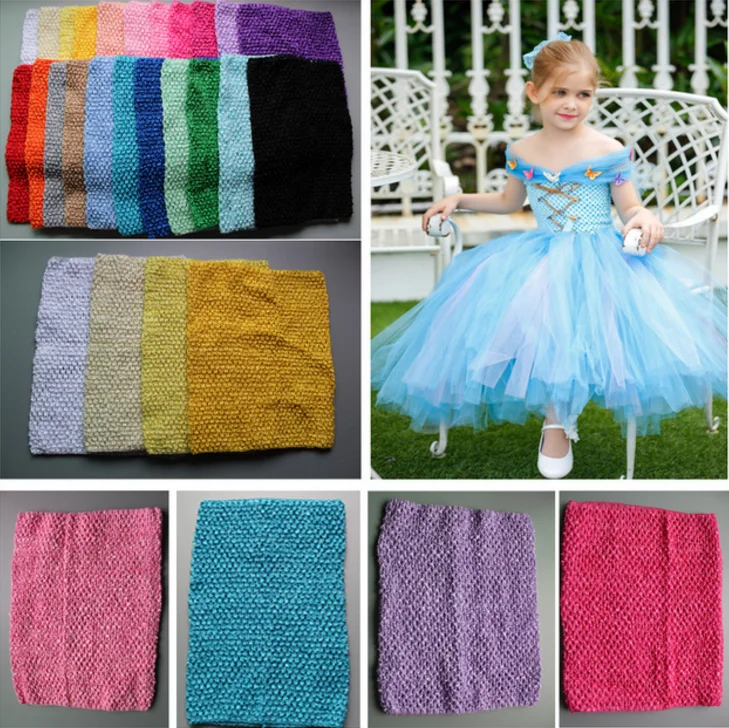 12 inches Unlined Crochet Tutu Tube Tops Crochet Tops For Tutu Dresses