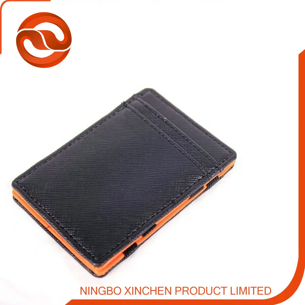 New Mens Artificial Leather MAGIC Money Clip Pocket Green Wallet Card Holder