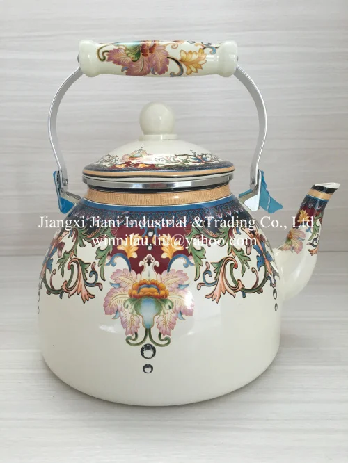 
6.0L camping cast iron enamel coated kettle 