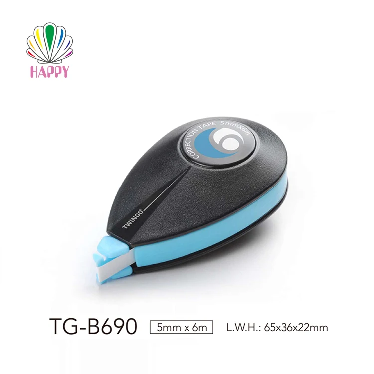 Promotional office non-refillable red black yellow correction