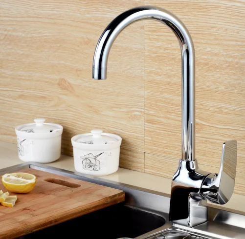 SKL-33319 Sanitary ware hot cold long tube brass kitchen faucet