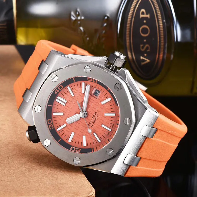 2019 Silicone Strap Big Steel Metal Dial Design Watches for Men