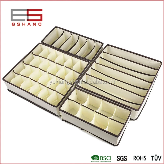 4 набора, складные разделители для нижнего белья, картонные коробки для хранения, органайзеры для ящиков шкафов