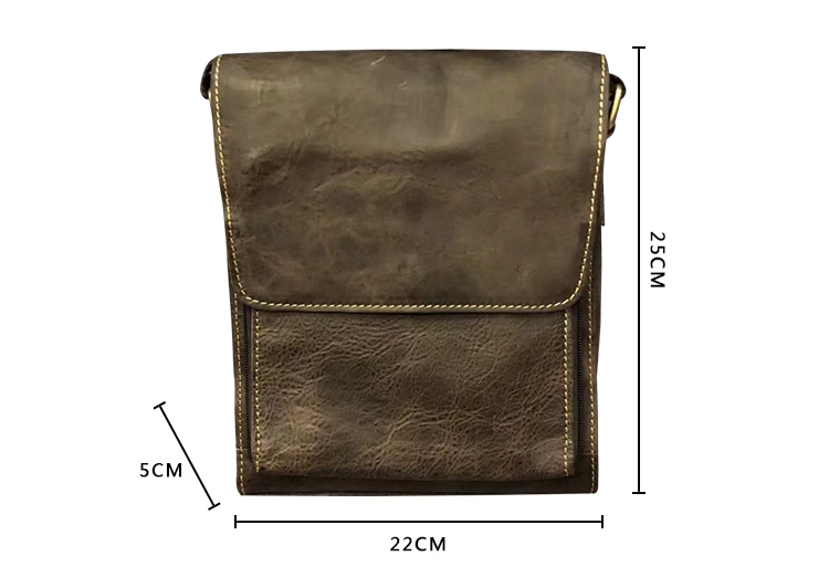 Fashion new arrival genuine leather men shoulder sling bag for man one year guarantee wholesale vintage style discount in stock