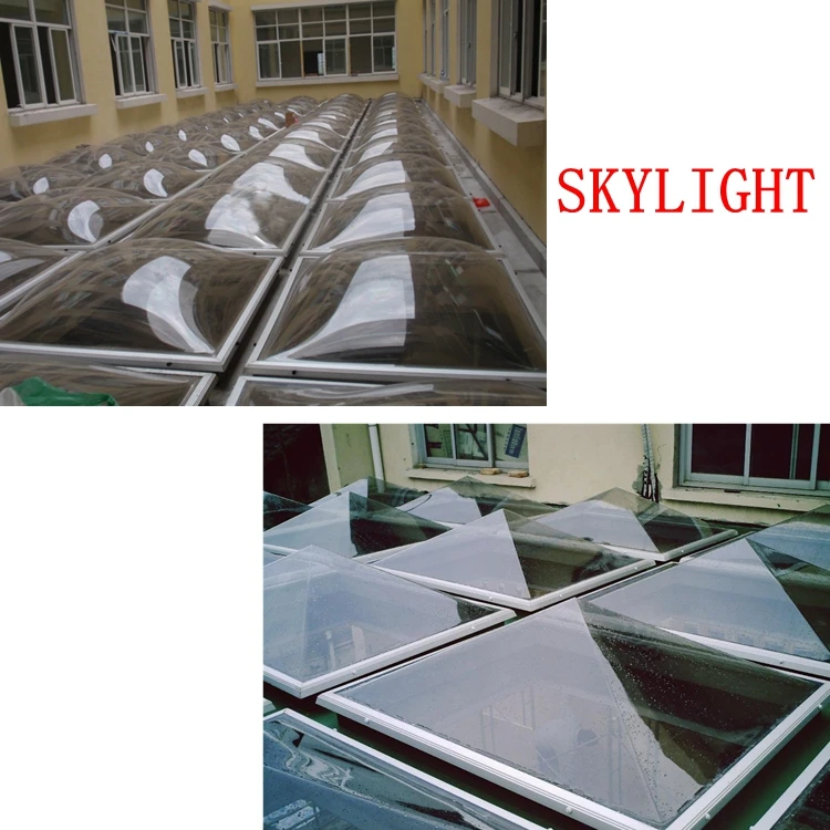 Eco-friendly indoor skylight dome basement PC dome skylight roof PMMA dome cover