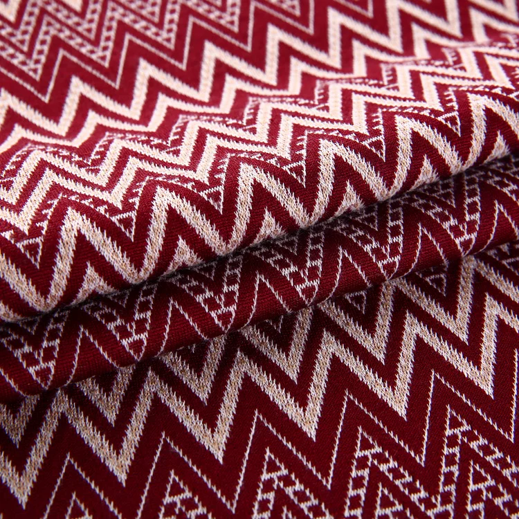 Новейшая трикотажная жаккардовая ткань, полиэстер, эластан, вискоза, онлайн образцы