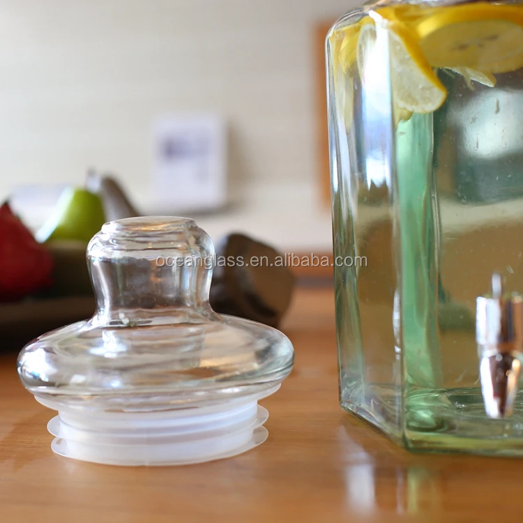 High Quality 10L Honey Glass Beverage Dispenser Jar Decorative Glass Water Dispenser With Tap