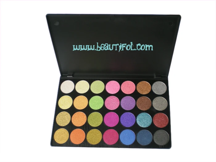 Wholesale 28 colors eyeshadow, cosmetics mineral glitter eye shadow, shining neon