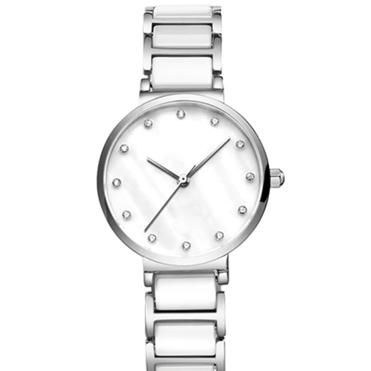 2018 Wholesale ceramic unisex watch gold causal watch