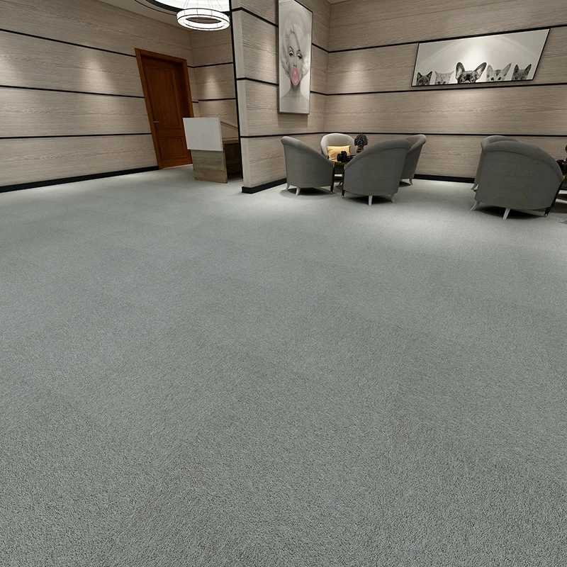 Commercial Cheap Stocks Nonwoven Bitumen Backing Office Nylon Carpet Tiles New Design Shanghai Hangju Gemini HLN series