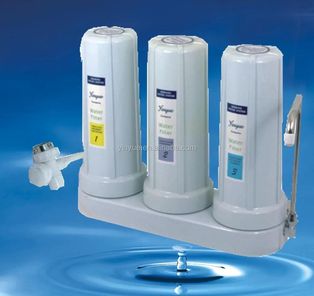 three stages counter top kitchen home water filter