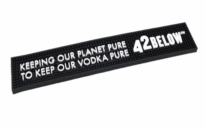 Customer rubber bar drip mat bar runner mat bar mats runner with logo