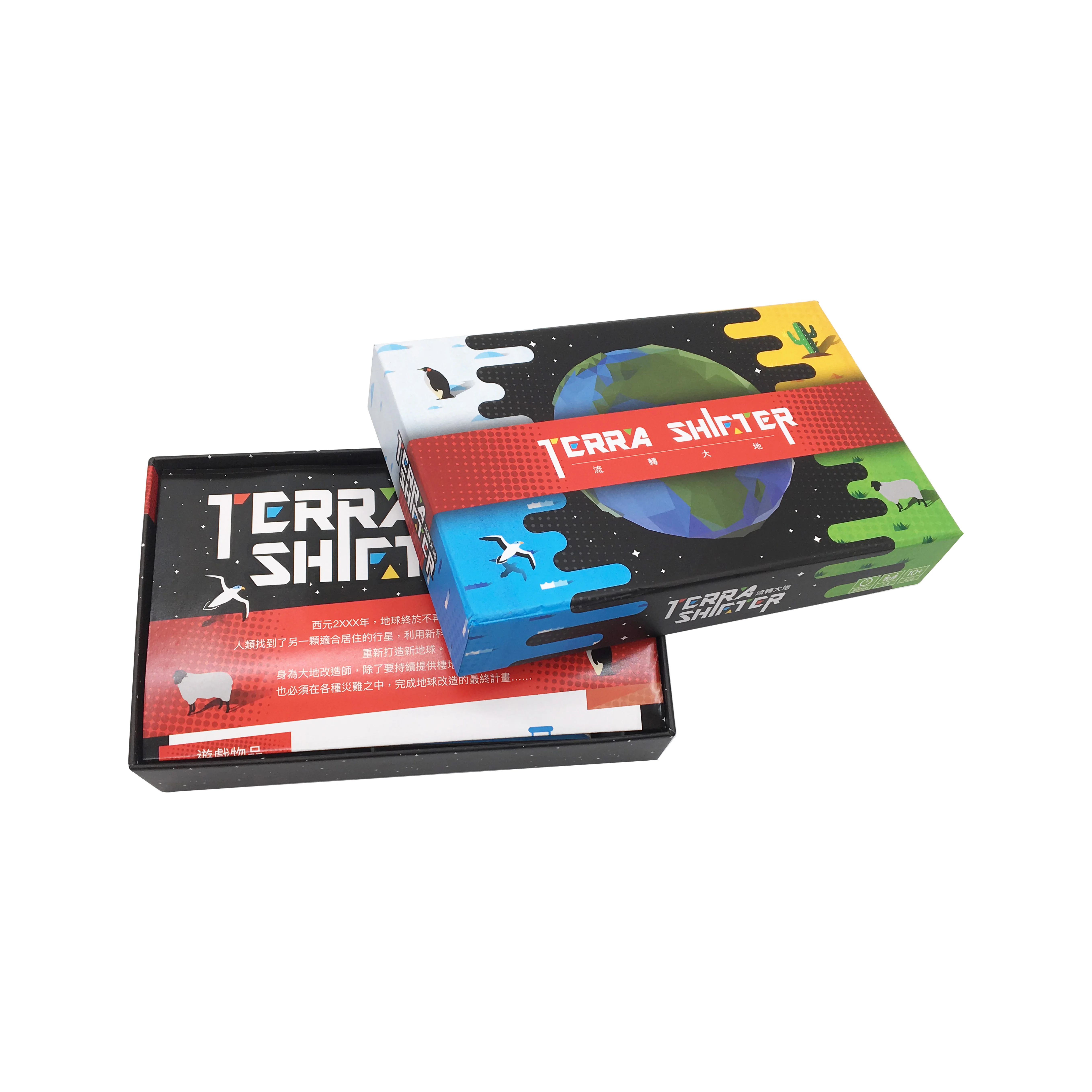 Bayaya Factory Full Color Custom Team Building Activities Terra Shlfter Adventure Board Game With Two-piece Box