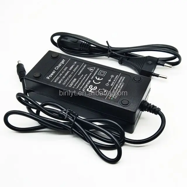 36V 2A battery charger Output 42V 2A Charger Input 100-240 VAC Lithium Li-ion Li-poly Charger For 10Series 36V Electric Bike