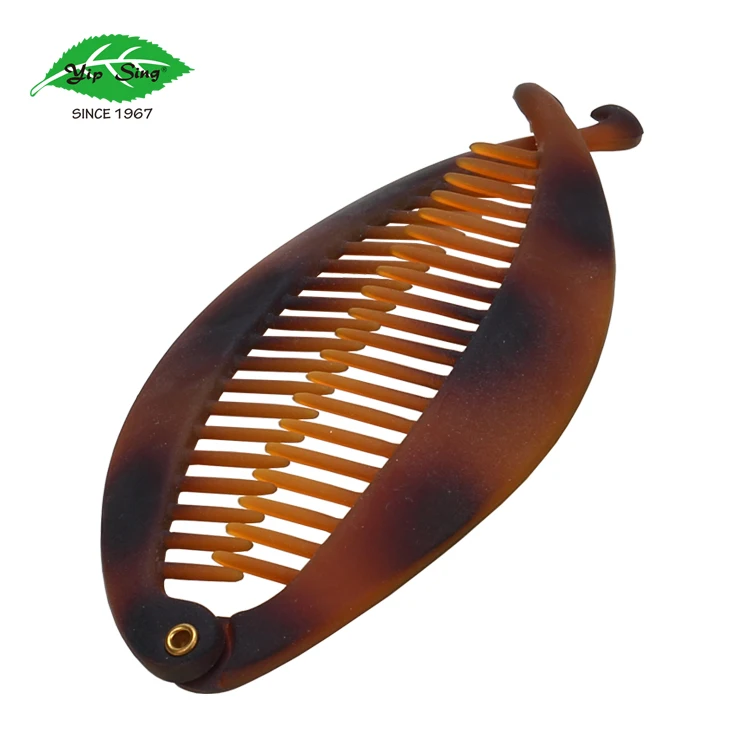 French Styles Tortoise Hair Banana Clip Fish Comb Clips for Women
