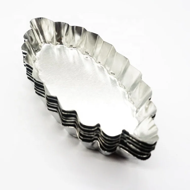 Amazon Hot Sale Tin Material Baking Tools Sailing Boat Shape Metal Egg Tart Mold