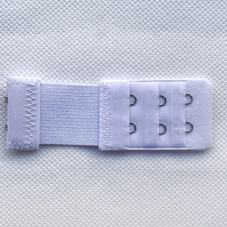 bra extender wholesale polyester long bra hooks and eyes tape with nylon coated eyes two rows Back Extension Buckle for bra