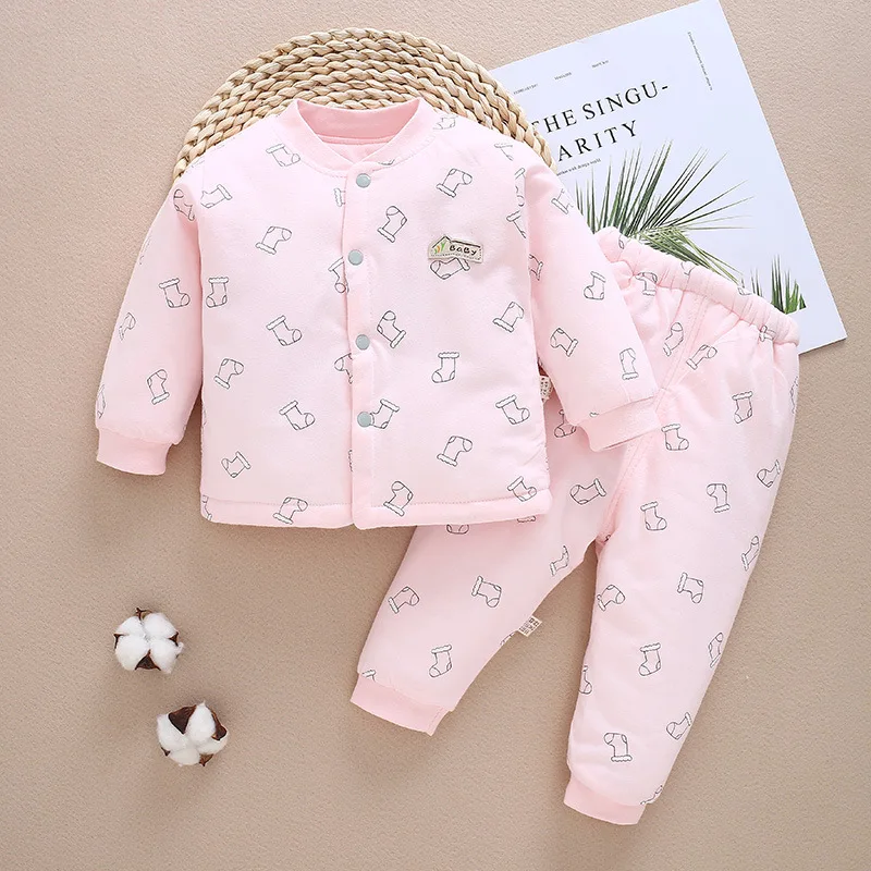 
Hot explosions quilted thickened two-piece cotton coat newborn baby cotton underwear 