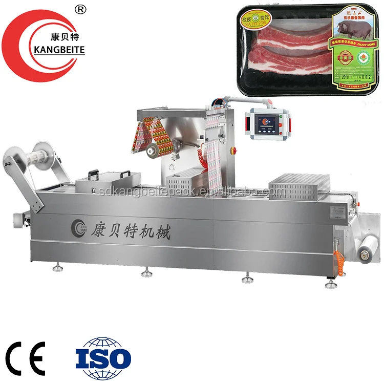 KANGBEITE CE certified fully automatic Nitrogen Gas Flushing Packing Machine for fresh Meat fast food  frozen seafood