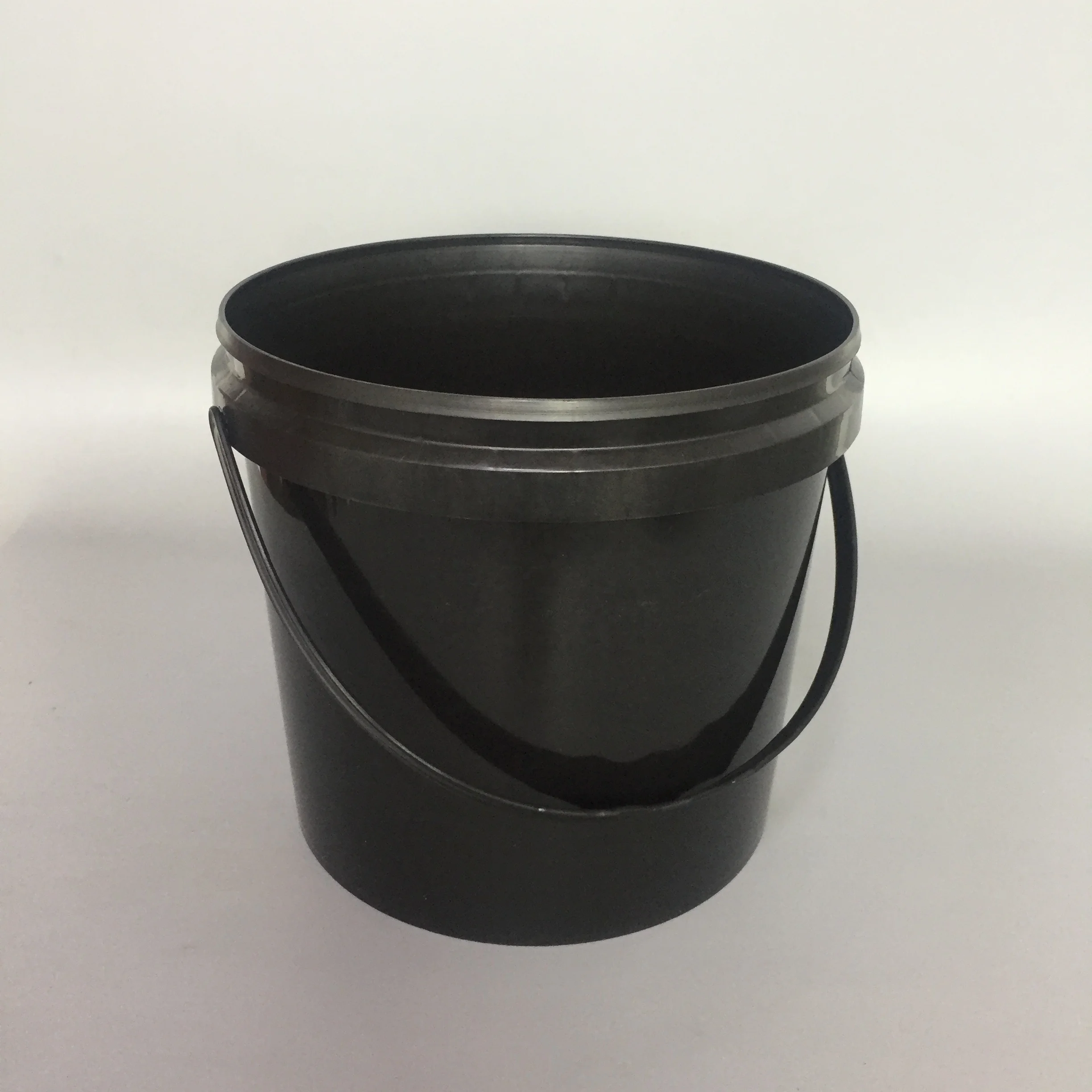 Пластиковое ведро 1 галлон пищевые контейнеры с черной крышкой