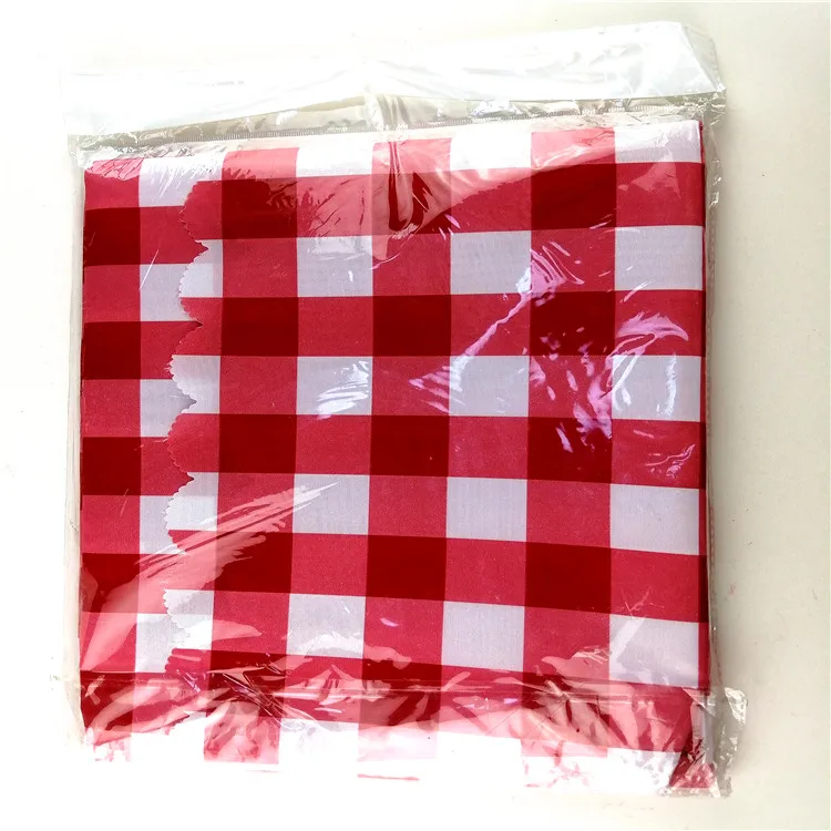 
E-TEX Rectangle Tablecloth - 60 x 102 Inch - Red and White Rectangular Table Cloth for 6 Foot Table in Washable Polyester 