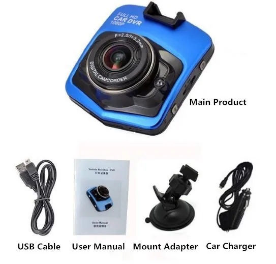GT300 Camcorder Auto Car DVR / Car camera 2.4' LCD 1080P Full HD G-sensor Night Vision