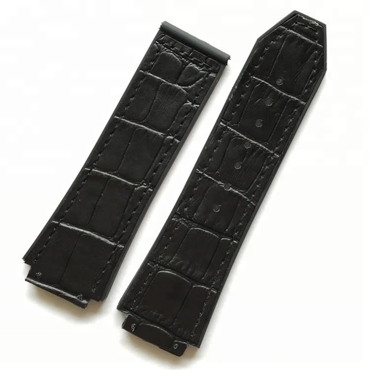 
Casual style light brown genuine men watch leather strap for hublot watch 