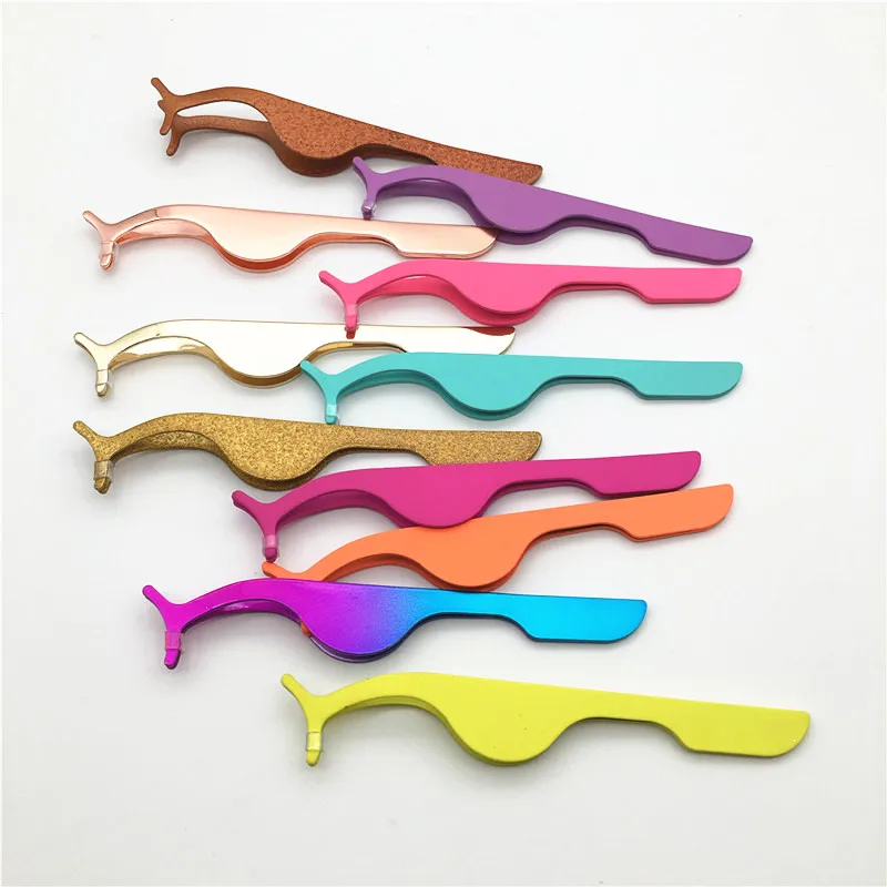 Пинцет для наращивания ресниц, частная торговая марка, пинцет для накладных ресниц, золотой, розовое золото, аппликатор для ресниц с индивидуальной упаковкой