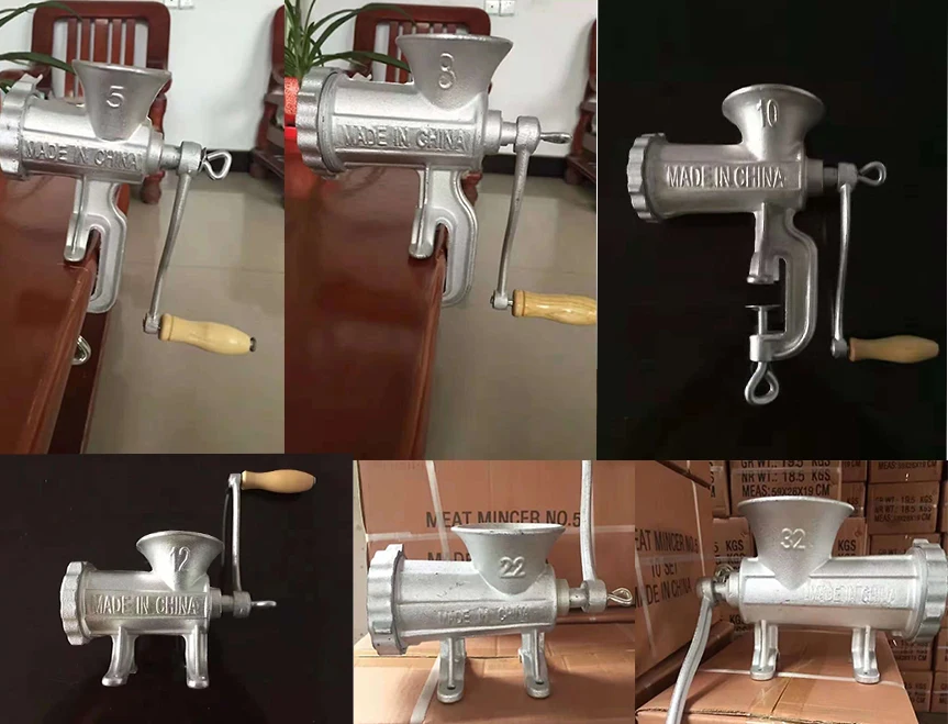 Size 22 32 42 Industrial Commercial Household Big Wheel Electric And Manual Meat Grinder