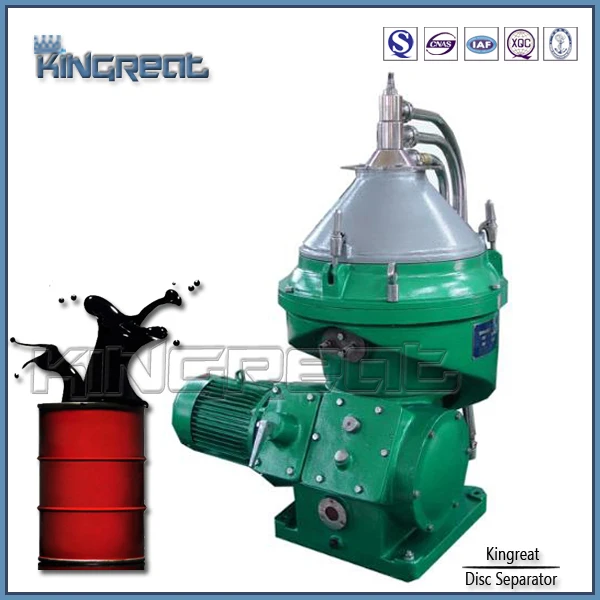 большой объем отходов моторное масло обработки центрифуги