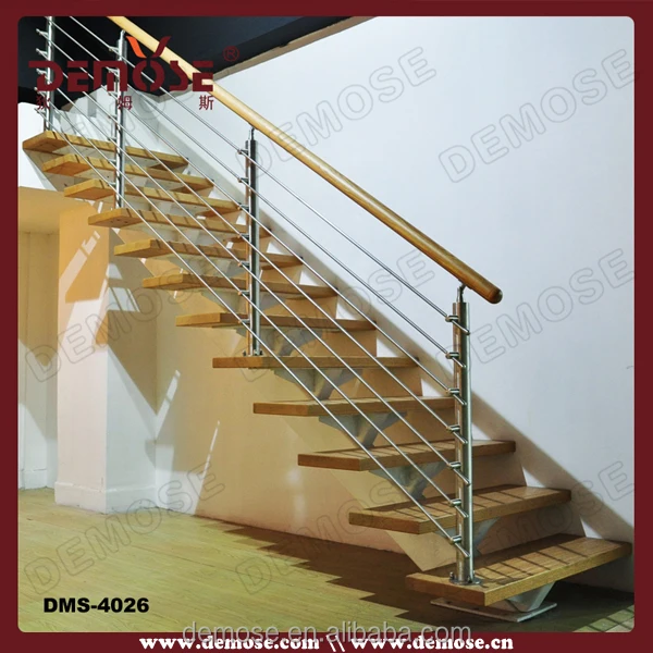 portable stairs steel pipe stair handrail wooden ladder stair
