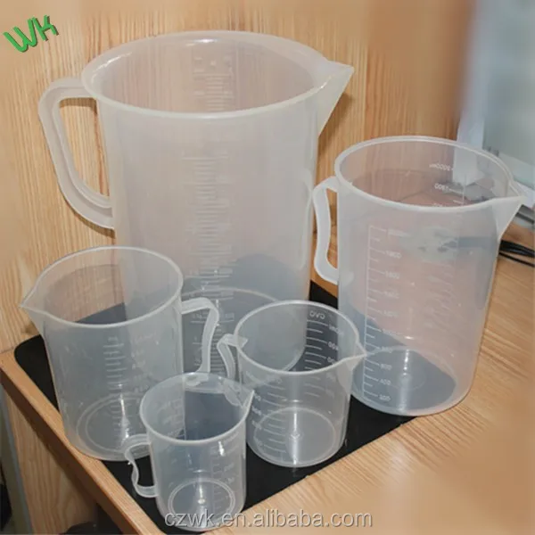New products 1000ml plastic graduated container with comfortable handle Laboratory Plastic Beakers
