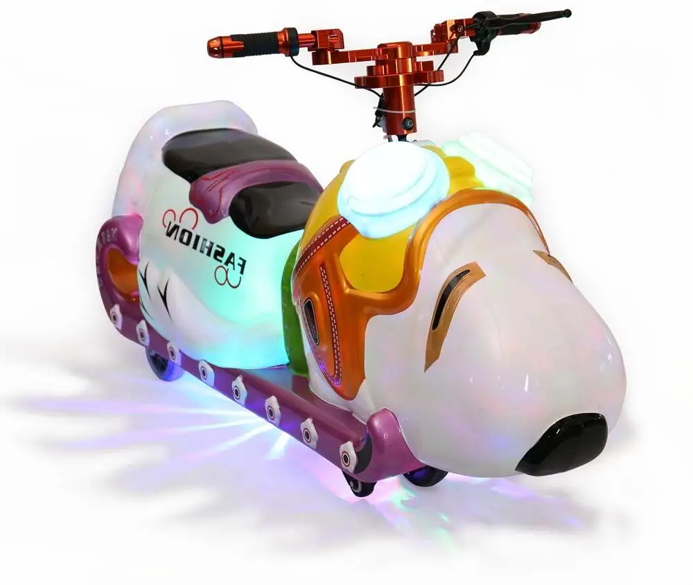 Attractive Musical Rocking Dog Motor Plane with Beautiful Light