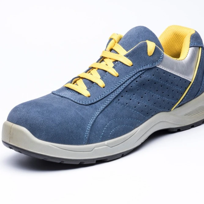 Top Sale Fashion Black Genuine Leather Upper Ankle Men Steel Toe Good Safety  Shoes For Workers